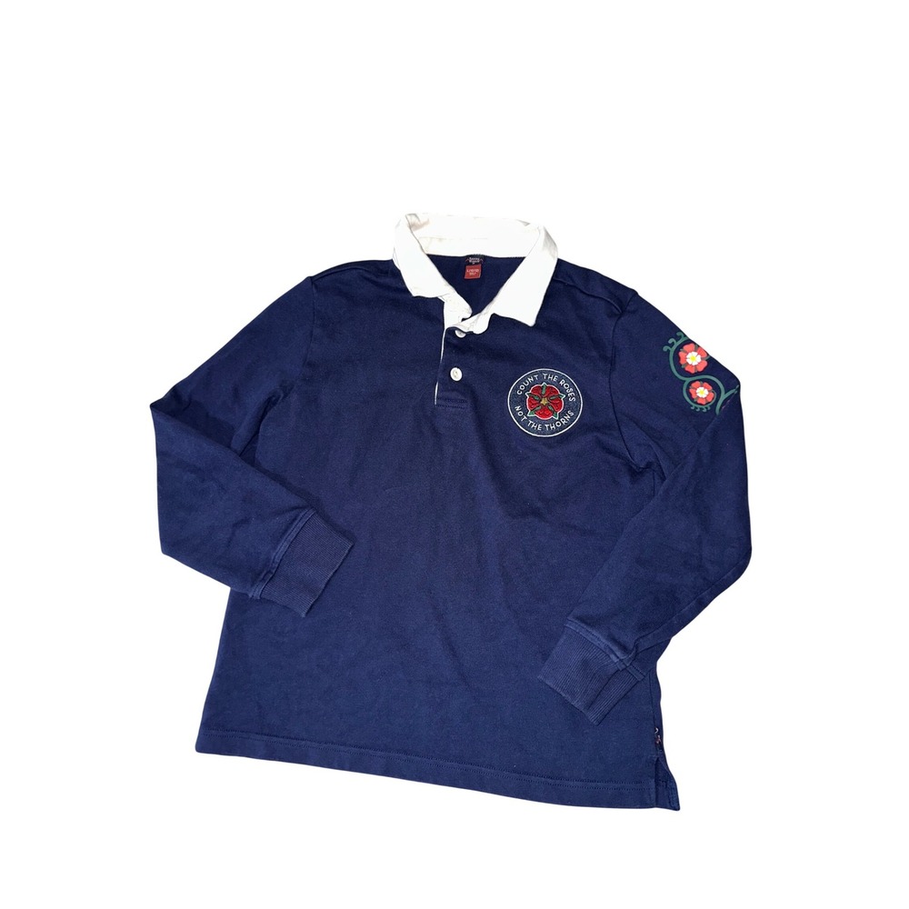 Rowing Blazers x Target Kids Rose Print Long Slv Rugby Shirt LG 10/12 Boy Girl